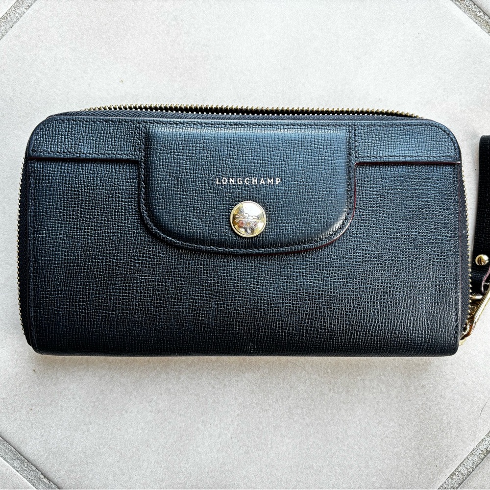 Le Pliage Cuir Zip Around Wallet